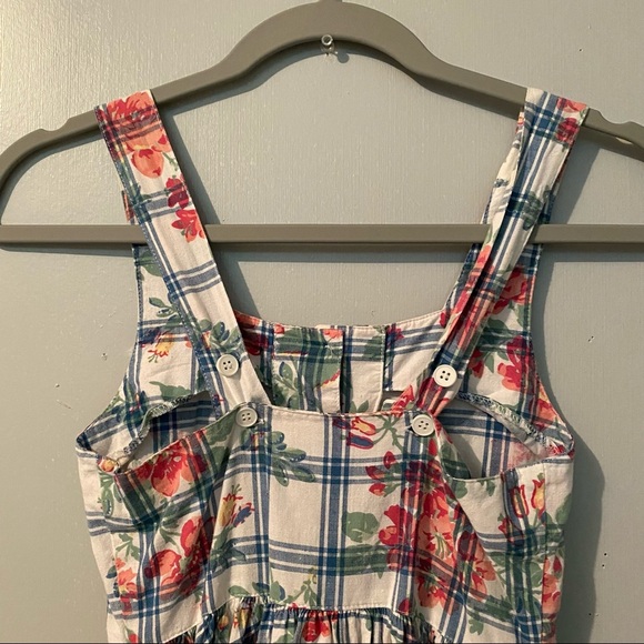 ESPRIT Kids Floral Plaid Midi Sun Dress Size Small - Picture 9 of 10